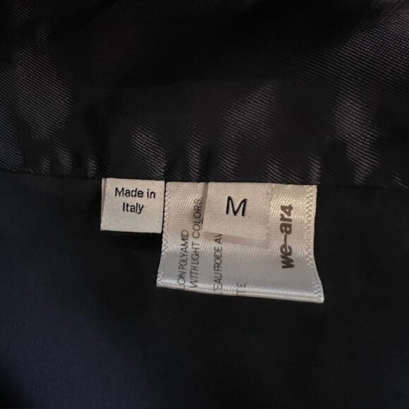 We-ar4 Navy Long Coat Jacket Medium | Made in Italy Limonta Fabric - Picture 10 of 10